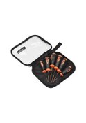 Resim Konesam Penggong 6 Parça Evcil Tornavida Seti - Siyah Turuncu, S2 Çelik, Düz/cross Uçlu, Kaymazsız Kollü, Elden Kullanıma Uygun, Çanta İle Paketli 