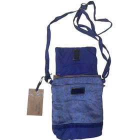 Resim Vintage Renkli Etnik Salaş Tek Bölmeli Günlük Kadın Kol Omuz Çapraz Telefon Çantası 14 Cm X 17 Cm Açık Mavi 