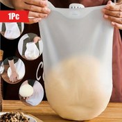 Resim 1 adet Silikon Yoğurma Torbası, Restoranlar için Çok İşlevli Hamur Karıştırma Aracı, Ekmek, Pasta, Pizza, Mısır Kek, Un Karıştırma ve Saklama için Uygun, Güç Gerektirmeyen, Silikon Malzeme, Endüstriyel Gıda Tedarik Ekipmanları 