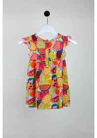 Resim Zekids Kız Bebek Çilek Desenli Elbise-12664-renkli Çok Renkli 