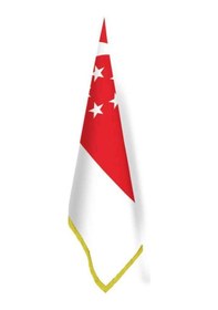 Resim Singapur Bayrağı - Ofis-makam-toplantı Odaları - Saçaklı Makam Bayrağı 1 