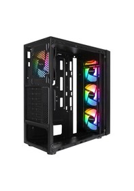 Resim Everest Faced V1 4x12 CM RGB Fan Temper Camlı Mid Tower Oyuncu Kasa 