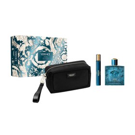Resim Versace Eros EDP Erkek Parfüm Seti (Parfüm 100 ml + Seyahat Boy Parfüm 10 ml + Çanta) 