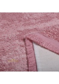 Resim Nova Pembe 2'li Kaymaz Tabanlı Banyo Paspası Seti Klozet Takımı Pembe 