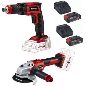 Resim Einhell TE-DY 18 Akülü Alçıpan Vidalama + Axxio 125 MM Kömürsüz Avuç Taşlama Kit 