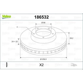 Resim VALEO 186532 Fren 4246L9 (WC834875) (Fiyat:2 Adet İçindir) 