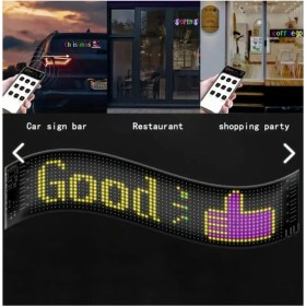 Resim Mediterian Matrix Piksel LED Panel Tabela Bluetooth Uygulama Rgb 5V Kayar Tabela 