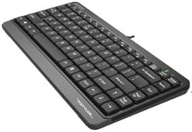 Resim A4 Tech FK11 Q Türkçe Usb Fn-Multimedya Mini Siyah/Gri Klavye 