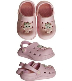 Resim Cross Anatomik Baykuş Figür Pembe Eva Plaj Deniz Günlük Çocuk Terlik 303 Pembe 