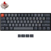 Resim Keychron Ürünler K12 % 60 Kablosuz Mekanik Oyuncu Klavyesi-rgb-bluetooth 5.1-gateron Red Switch 