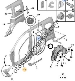 Resim PEUGEOT BİPPER (2008-2017) ORTA KAPI FİTİLİ (ORİJİNAL) 