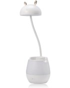 Resim Hangfox Ayaklı Kalem Kutusu 2 Işık Kaynağı Usb Şarjlı Led Işıklı, Ev Ve Ofis İçin Renk Ayarlanabilir Kuyruklu Tavşan Modeli Diğer 