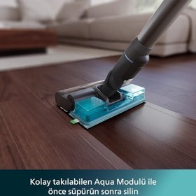 Resim Philips 7000 Serisi Aqua 25.2 V Kablosuz Dik Süpürge (XC7053/01) ve Philips Orijinal Yedek Filtre - Kablosuz Süpürge 6000, 7000 ve 8000 Serisi ile Uyumlu (XV1681/01) 