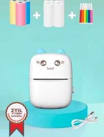 Resim Torima C9 Mavi Mini Yazıcı Mini Taşınabilir Termal Yazıcı Kablosuz Bağlantı Ap Kontrol 