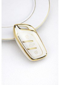 Resim Mg Zs Beyaz Gold Anahtar Kılıfı Aksesuar 