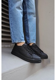 Resim Knack Sneakers Ayakkabı 010 Siyah (Siyah Taban) 