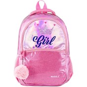 Resim Muggle Super Girl Okul Çantası Şeker Pembesi 