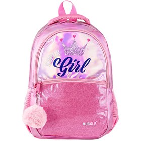 Resim Muggle Super Girl Okul Çantası Şeker Pembesi 