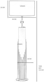 Resim vinner Noa Siyah Kaplama Tripod Boyu Ayarlanabilir Metal Lambader - Pre Gri VNRNOAMTL1059 