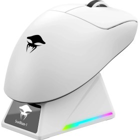 Resim Havit Kraken Starblaze-1 Rgb Kablosuz Gaming Mouse 26000 Dpı, PAW3395, Ekranlı Stant - Beyaz 