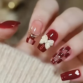 Resim Kadınlar ve Kızlar İçin Uygulama Nail İçin Uygun 24 Adet Renkli 3D Bale Dansı Tırnak Stickerleri + 1 Jelly Tutkal + 1 Tırnak Dosyası 