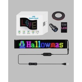 Resim Zero Land Drnds USB Destekli LED Mağaza Tabelası - Renkli Rgb Kayan Yazı Paneli 