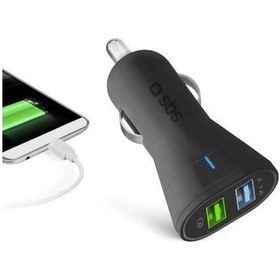 Resim SBS 37331 TECR2USBQCH3 ARAÇ İÇİ 2.1 A 3.0 USB ÇIKIŞLI HIZLI ŞARJ ÖZELLİKLİ ARAÇ İÇİ ŞARJ CİHAZI 