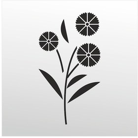 Resim Folyo Sticker Çiçek Deseni Adkpquy345 200cm Uzunluk Siyah 