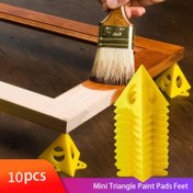 Resim 10 adet Boyama Standı, Mini Boyama Standı Aracı Üçgen Boyama Pedleri Ayakları Ahşap İşleme, Marangoz Ahşap İşleme Aksesuarları 