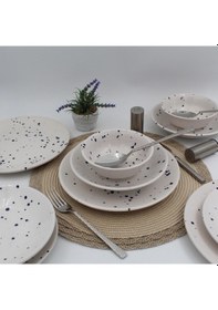 Resim Point 16 Parça 4 Kişilik Yemek Takımı Kobalt 