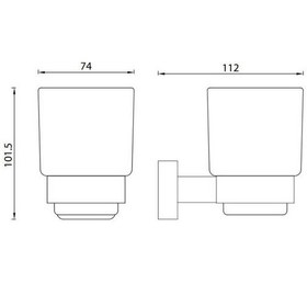 Resim Bocchi Ferrara Diş Fırçalık - 3005-0003- Krom 