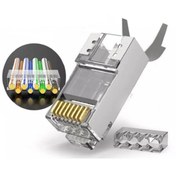 Resim SpeedUF Cat7 Metal Konnektör Rj45 Cat7 Jack + Kablo Ayraç (1 Adet) 