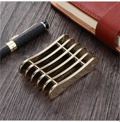 Resim Manikür Protez Tırnak Fırça Standı Fırça Tutucu Gold 