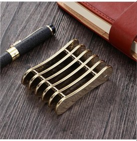 Resim Manikür Protez Tırnak Fırça Standı Fırça Tutucu Gold 