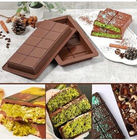 Resim Meşhur Dubai Çikolatası Kalıbı Silikon - Büyük Tablet Çikolata Mum Kek Kalıbı Pasta Kalıbı - Elm-01-768356 Çok Renkli 