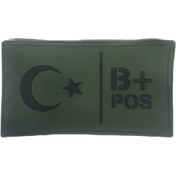 Resim eser askeri malzeme B+ pozitif kan grubu silikon peç çıtlı kol arması 