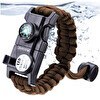 Resim Orcamp OUT-4300 Paracord Kahve Hayatta Kalma Bilekliği 