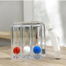 Resim Triflo Solunum Egzersiz Cihazı 3 Üfleme Topu Nefes Egzersiz Aleti 