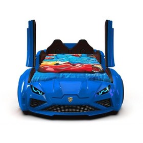 Resim Lambo - Kapıları Açılır Arabalı Yatak - Koltuklu, Mavi Tek Kişilik 