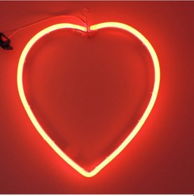 Resim Neon Led Işıklı Kalp Sevgililer Günü 220V Kırmızı 30x30 cm 