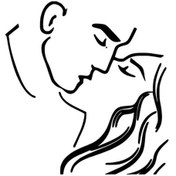 Resim Çizgisel Çift - Araç, Oto, Laptop, Duvar Uyumlu Sticker 50 50 Cm 