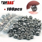 Resim TAKBAS 100 adet Kurşun Olta Ağırlıkları - Ayarlanabilir Bölünebilir Şot, Sökülebilir Yuvarlak Tasarım Taze Su ve Tuzlu Su için, Şükran Günü, Noel, Büyükler Günü, Baba Günü, Öğretmenler Günü Hediyeleri için İdeal 