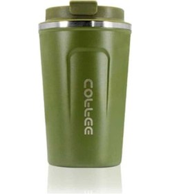 Resim Novahub 380ml Paslanmaz Çelik Kafe Kupası - Sızdırmaz, Yalıtımlı, Seyahat Kupası - Koyu Yeşil, Pembe, Beyaz, Siyah, Lacivert/ 