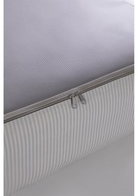 Resim Ocean Home Textile 2'li Büyük Boy Gri Çizgili Stuff & Things Baza Altı Hurç Set 62 X 46 X 22 Cm Gri 