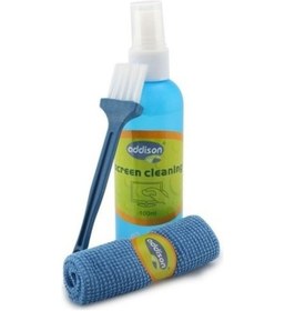 Resim Addison 300782 Screen Cleaning Temizlik Spreyi 100 ML + Mikrofiber Bez + Temizlik Fırçası 