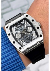 Resim Ferrucci Function, 3atm, Siyah Renk Silikon Kordon Erkek Kol Saati, Sdfer138 Siyah - Gümüş 