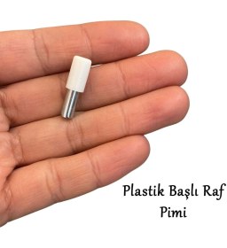 Resim Metal Başlı Raf Pimi-Beyaz 50 Adet 