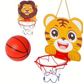 Resim Hayvan Serisi Basketbol Atış Oyuncakları, 1 Adet Toplu Ebeveyn-Çocuk İnteraktif Basketbol Çerçevesi Seti, İç ve Dış Mekan Ev Oyunu Çocuk Spor Oyuncakları Doğum Günü Hediyesi 