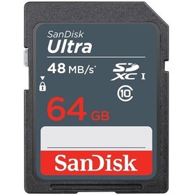 Resim SanDisk Ultra SDXC 64GB 48MB/s Class 10 UHS-I Hafıza Kartı SDSDUNB-064G-GN3IN 