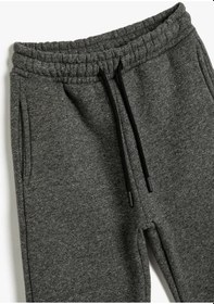 Resim Koton Erkek Çocuk Basic Jogger Eşofman Altı Beli Bağlamalı Cepli Şardonlu 001 Gri 